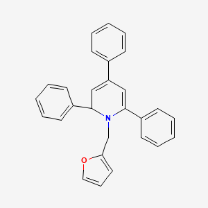 molecular formula C28H23NO B14551629 Pyridine, 1-(2-furanylmethyl)-1,2-dihydro-2,4,6-triphenyl- CAS No. 61655-21-8