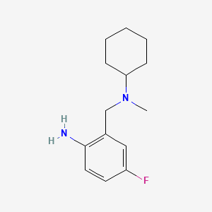 molecular formula C14H21FN2 B1455163 2-{[Cyclohexyl(methyl)amino]methyl}-4-fluoroaniline CAS No. 57814-20-7