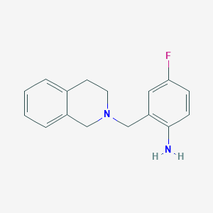 molecular formula C16H17FN2 B1455164 2-[3,4-二氢-2(1H)-异喹啉甲基]-4-氟苯胺 CAS No. 1153396-37-2
