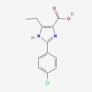 molecular formula C12H11ClN2O2 B1455165 2-(4-氯苯基)-5-乙基-1H-咪唑-4-羧酸 CAS No. 1156729-24-6