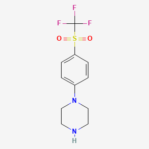B1455166 1-(4-Trifluoromethanesulfonylphenyl)piperazine CAS No. 845616-92-4