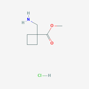 molecular formula C7H14ClNO2 B1455169 1-(氨甲基)环丁烷甲酸甲酯盐酸盐 CAS No. 1172902-07-6