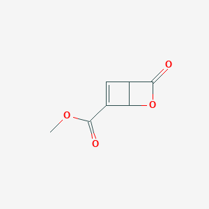 molecular formula C7H6O4 B14551702 Methyl 3-oxo-2-oxabicyclo[2.2.0]hex-5-ene-6-carboxylate CAS No. 61752-11-2