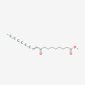 molecular formula C19H22O3 B14551733 Methyl 9-oxooctadec-10-ene-12,14,16-triynoate CAS No. 61671-19-0