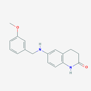 molecular formula C17H18N2O2 B1455174 6-[{[(3-甲氧基苯基)甲基]氨基}-1,2,3,4-四氢喹啉-2-酮 CAS No. 1157411-65-8