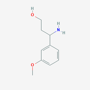 molecular formula C10H15NO2 B1455177 3-Amino-3-(3-methoxyphenyl)propan-1-ol CAS No. 22490-86-4