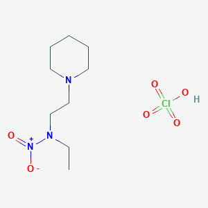 N-ethyl-N-(2-piperidin-1-ylethyl)nitramide;perchloric acid