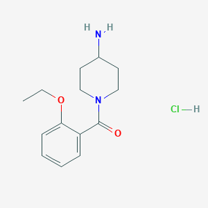 molecular formula C14H21ClN2O2 B1455183 1-(2-Ethoxybenzoyl)piperidin-4-amine hydrochloride CAS No. 1170625-41-8