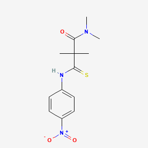 N,N,2,2-Tetramethyl-3-(4-nitroanilino)-3-sulfanylidenepropanamide