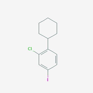 2-Chloro-1-cyclohexyl-4-iodobenzene