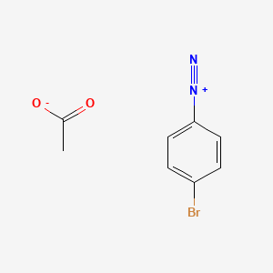 Benzenediazonium, 4-bromo-, acetate