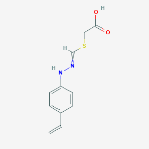 ({[2-(4-Ethenylphenyl)hydrazinylidene]methyl}sulfanyl)acetic acid