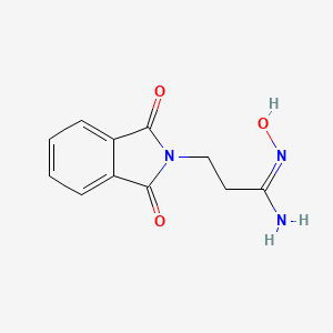molecular formula C11H11N3O3 B1455209 (1E)-3-(1,3-Dioxo-1,3-dihydro-2H-isoindol-2-yl)-N'-hydroxypropanimidamide CAS No. 1365988-65-3