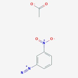 molecular formula C8H7N3O4 B14552146 Benzenediazonium, 3-nitro-, acetate CAS No. 61693-71-8