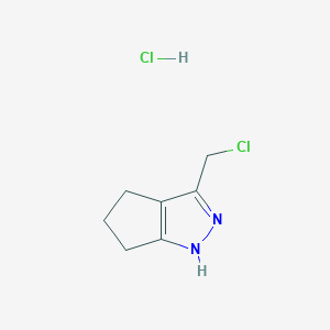 B1455215 3-(Chloromethyl)-1,4,5,6-tetrahydrocyclopenta[c]pyrazole hydrochloride CAS No. 1363210-33-6