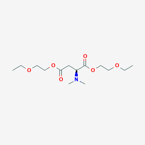 molecular formula C14H27NO6 B14552187 Bis(2-ethoxyethyl) N,N-dimethyl-L-aspartate CAS No. 62027-56-9