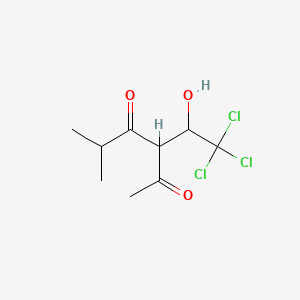 5-Methyl-3-(2,2,2-trichloro-1-hydroxyethyl)hexane-2,4-dione