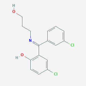 4-Chloro-6-{(3-chlorophenyl)[(3-hydroxypropyl)amino]methylidene}cyclohexa-2,4-dien-1-one