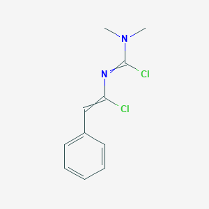 N'-(1-chloro-2-phenylethenyl)-N,N-dimethylcarbamimidoyl chloride