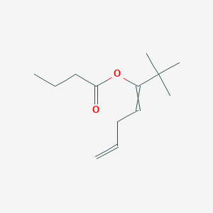 2,2-Dimethylhepta-3,6-dien-3-yl butanoate