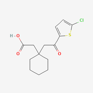molecular formula C14H17ClO3S B1455227 2-{1-[2-(5-氯噻吩-2-基)-2-氧代乙基]环己基}乙酸 CAS No. 1157394-73-4