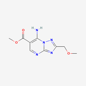 molecular formula C9H11N5O3 B1455231 7-氨基-2-(甲氧基甲基)[1,2,4]三唑并[1,5-a]嘧啶-6-甲酸甲酯 CAS No. 1158429-12-9
