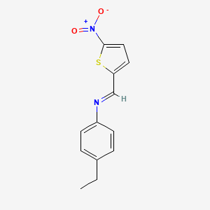 (E)-N-(4-Ethylphenyl)-1-(5-nitrothiophen-2-yl)methanimine