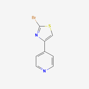 molecular formula C8H5BrN2S B1455233 4-(2-溴-4-噻唑基)吡啶 CAS No. 886371-01-3