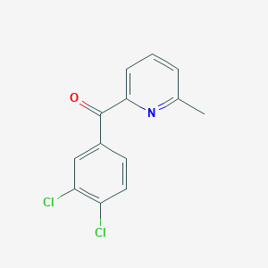 molecular formula C13H9Cl2NO B1455234 2-(3,4-二氯苯甲酰)-6-甲基吡啶 CAS No. 1187170-00-8