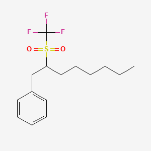 [2-(Trifluoromethanesulfonyl)octyl]benzene