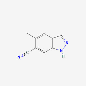 molecular formula C9H7N3 B1455243 6-Cyano-5-methyl 1H-indazole CAS No. 1167056-20-3
