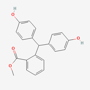 molecular formula C21H18O4 B14552430 Methyl 2-[bis(4-hydroxyphenyl)methyl]benzoate CAS No. 62218-29-5