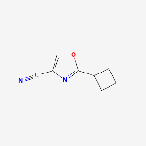 molecular formula C8H8N2O B1455249 2-Cyclobutyl-1,3-oxazole-4-carbonitrile CAS No. 1190314-22-7