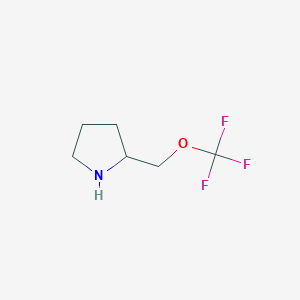 molecular formula C6H10F3NO B1455250 2-[(三氟甲氧基)甲基]吡咯烷 CAS No. 1073556-06-5