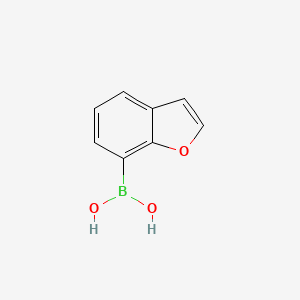 molecular formula C8H7BO3 B1455251 苯并呋喃-7-硼酸 CAS No. 860625-79-2