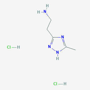 molecular formula C5H12Cl2N4 B1455252 2-(5-甲基-4H-[1,2,4]三唑-3-基)-乙胺二盐酸盐 CAS No. 462651-77-0