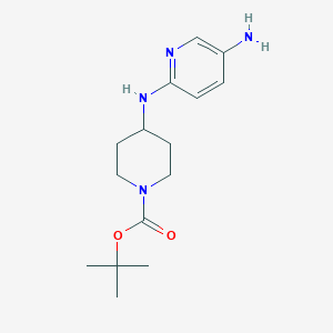 molecular formula C15H24N4O2 B1455255 叔丁基 4-(5-氨基吡啶-2-氨基)哌啶-1-甲酸酯 CAS No. 936368-89-7