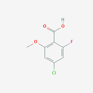 molecular formula C8H6ClFO3 B1455258 4-氯-2-氟-6-甲氧基苯甲酸 CAS No. 1082042-25-8