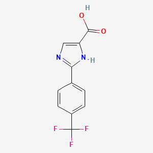 molecular formula C11H7F3N2O2 B1455260 2-[4-(三氟甲基)苯基]-1H-咪唑-5-羧酸 CAS No. 328569-34-2
