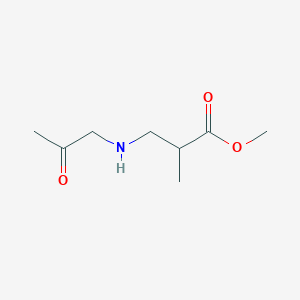 molecular formula C8H15NO3 B14552633 Methyl 2-methyl-3-(2-oxopropylamino)propanoate CAS No. 61841-66-5