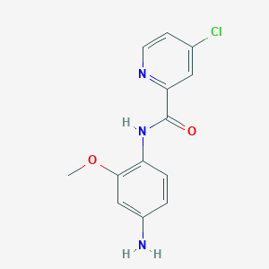 molecular formula C13H12ClN3O2 B1455265 N-(4-Amino-2-methoxyphenyl)-4-chloro-2-pyridinecarboxamide CAS No. 1220031-44-6