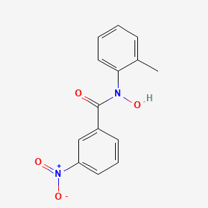 molecular formula C14H12N2O4 B14552687 Benzamide, N-hydroxy-N-(2-methylphenyl)-3-nitro- CAS No. 62064-02-2