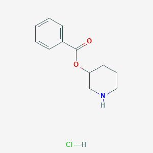 molecular formula C12H16ClNO2 B1455269 3-Piperidinyl benzoate hydrochloride CAS No. 1220021-23-7