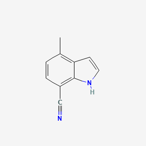 molecular formula C10H8N2 B1455272 4-methyl-1H-indole-7-carbonitrile CAS No. 1190321-28-8