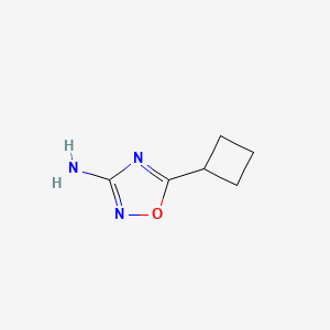 molecular formula C6H9N3O B1455275 5-Cyclobutyl-1,2,4-oxadiazol-3-amine CAS No. 1260809-16-2