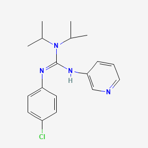 N''-(4-Chlorophenyl)-N,N-dipropan-2-yl-N'-pyridin-3-ylguanidine