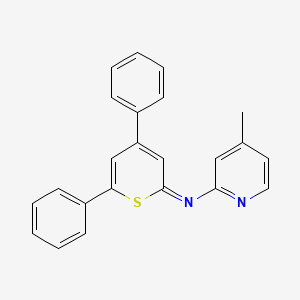 2-Pyridinamine, N-(4,6-diphenyl-2H-thiopyran-2-ylidene)-4-methyl-