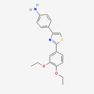 4-[2-(3,4-Diethoxyphenyl)-1,3-thiazol-4-yl]aniline