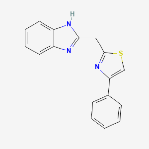 1H-Benzimidazole, 2-[(4-phenyl-2-thiazolyl)methyl]-