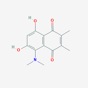 5-(Dimethylamino)-6,8-dihydroxy-2,3-dimethylnaphthalene-1,4-dione